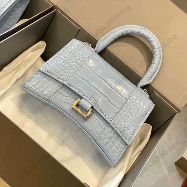 

high version designer hourglass bag women's handbag tote new fashion leather handbag one shoulder crossbody crocodile versatile women h