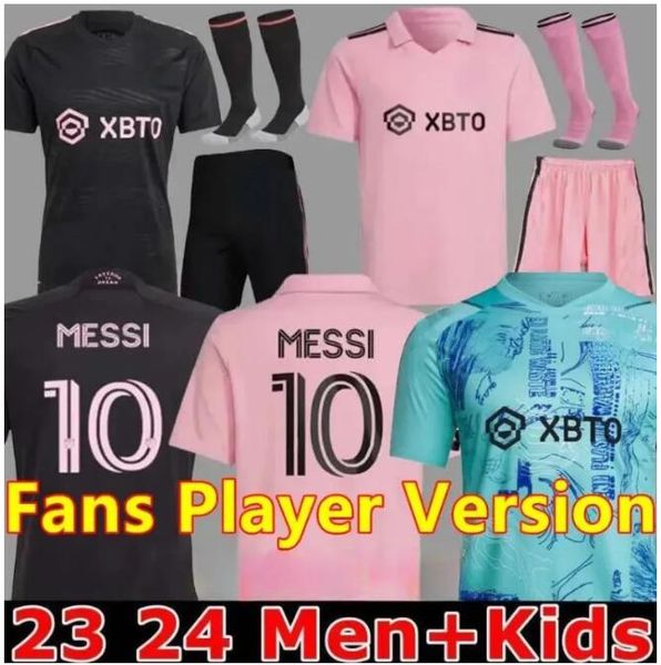 

2023 2024 miami cf soccer jerseys inter messis matuidi higuain jean fray campana yedlin beckham mls 23 24 football men and kids player fans, Black;yellow