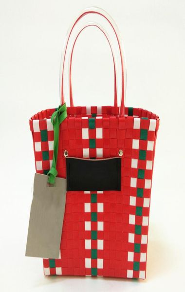 

woven handbag vegetable basket dog bags woven contrast color portable women039s bag beach bag hand gift bags3350283