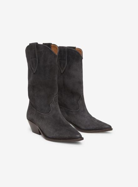 

fashion designer isabel paris marant duerto boots black calfskin leather suede4942790