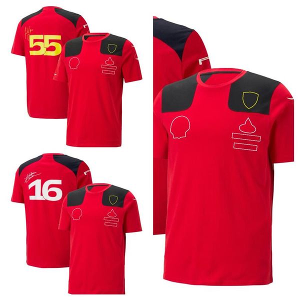 

f1 racing suit 2023 new red t-shirt short sleeve men's summer custom team suit2407