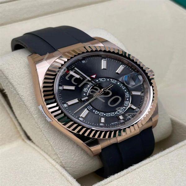 

zp factory luxury watch rose gold men's automatic mechanical cal 2823 japan watch m326235-0006 42mm 904l stainless steel lumi240h, Slivery;brown