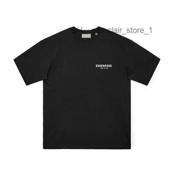 

essentialshirt designer tide essent sport t shirt chest letter print short sleeve high street loose oversize casual essen t-shirt 4 sc1m, White;black