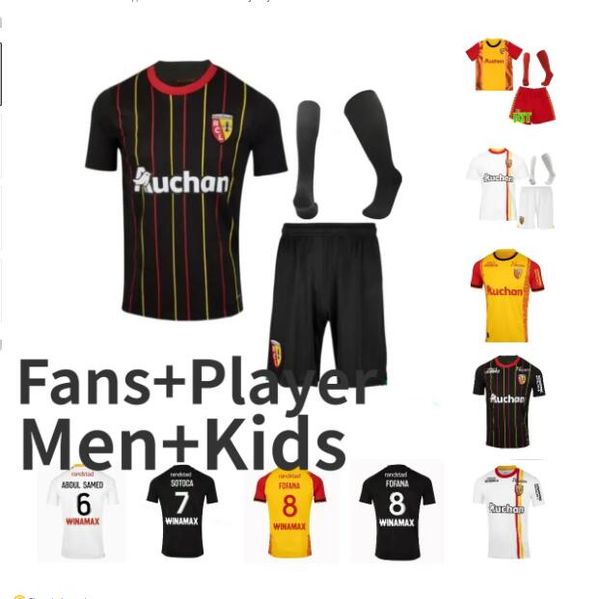 

2023 2024 rc lens soccer jerseys 3rd away maillot 23 24 saint barbara special kakuta openda ganago sotoca fofana said fortes football shirt, Black;yellow
