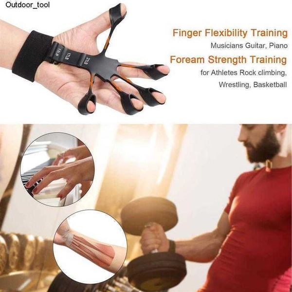 

new hand gripper silicone finger expander grip wrist strength trainer exerciser resistance bands fitness206s