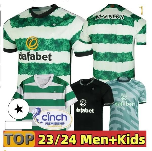 

23/24 celtic football shirt fc soccer jerseys 2023 2024 voetbal voetbalshirts home away third training goalkeeper kyogo abada carter limited, Black;yellow