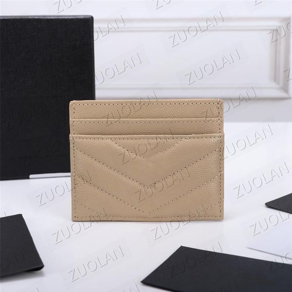 

423291 7a luxury designer card holder wallet short case purse quality pouch quilted genuine leather y womens men purses mens key r304u, Brown;gray