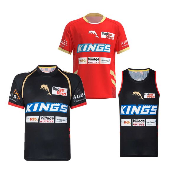

2023 dolphins training black/red/vest rugby jerseys, White;black