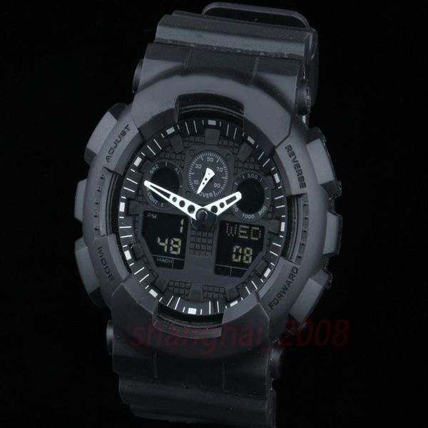 

new original color all function led army military watches mens waterproof watch all pointer work digital sports wristwatch220u, Slivery;brown