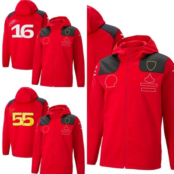 

2023 new formula 1 hoodie jacket f1 team red softshell jacket official website same racing fan zipper jackets autumn winter hoodie2169