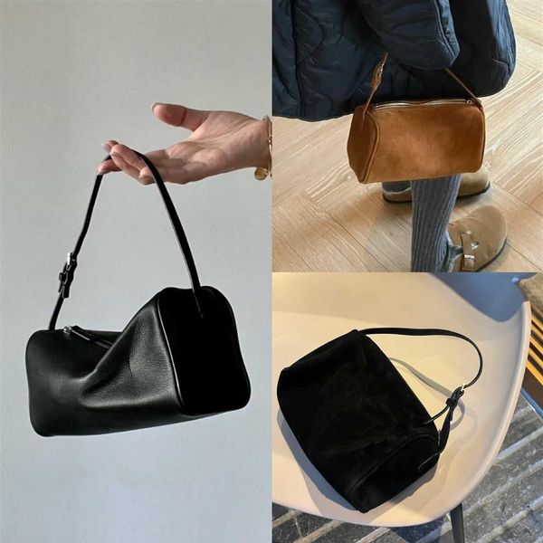 

the row bag designer suede penholder bag reverse 90s mini simple handbag leather female2188