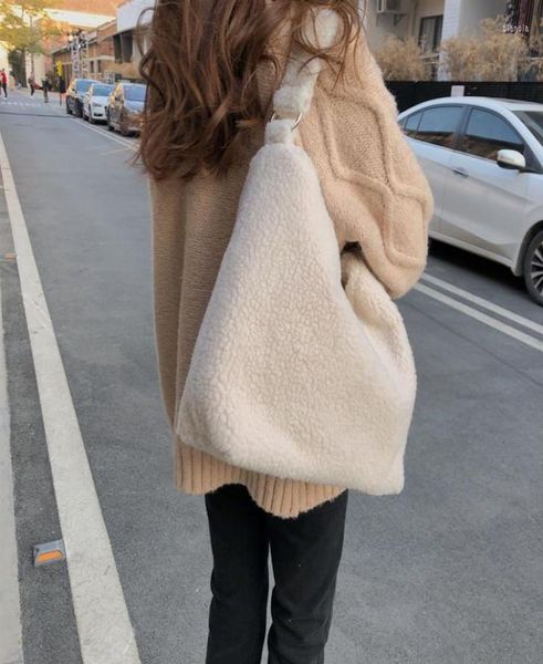 

evening bags women39s lamb fabric shoulder bag handbag tote large capacity embroidery shopper cute for girls bolso casual6727928