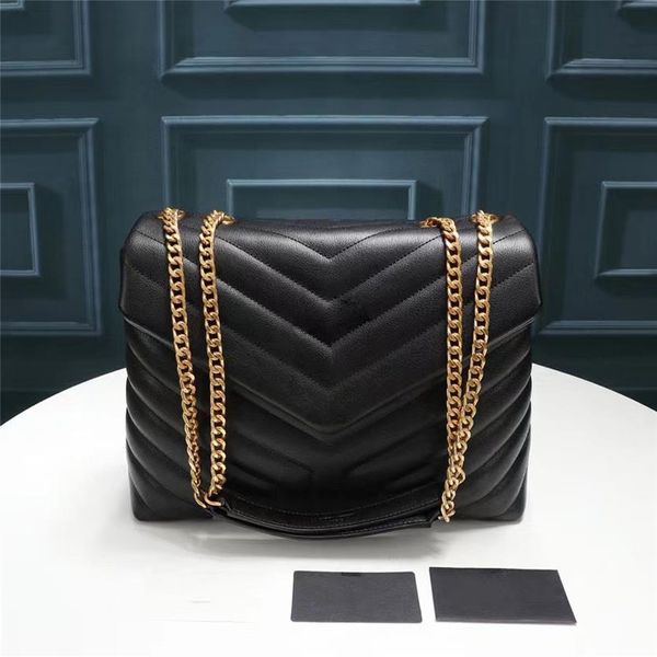 

evening bags real quality designer loulou bag large shoulder chains crossbody clutch bags purses genuine calfskin leather grosgrai284s