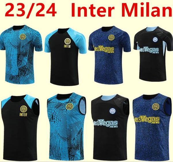

23 24 international track and field uniform chandal futbol football milan training uniform 23 24 miles camiseta de foot short sleeved jersey, Black
