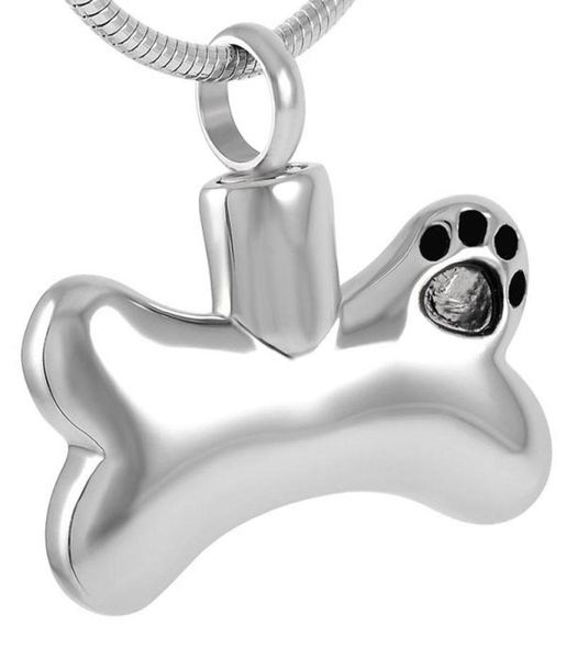 

my puppy039s most loving bone cremation urns for ashes stainless steel urn pendant dog printed pet necklaces9367769, Silver