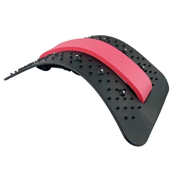 

back stretching device sit up benches massager for bed & chair & car multi-level lumbar support stretcher spinal lower and upper m275b