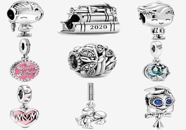 

2020 new boy girl teenager mom birthday graduation book bead fit original charms silver 925 bracelets women diy jewelry4656114, Blue;slivery