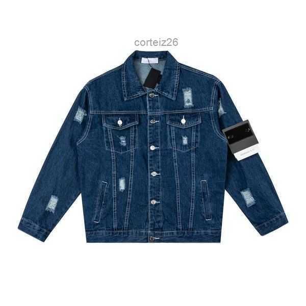 

outerwear designer badges zipper shirt jacket loose style spring autumn mens oxford breathable portable high street stones island clothing j, Black
