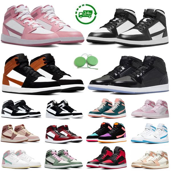 

mid cut basketball shoes for men women sneaker panda space jam smoke grey camo diamond digital pink dutch green fearless paint drip mens tra