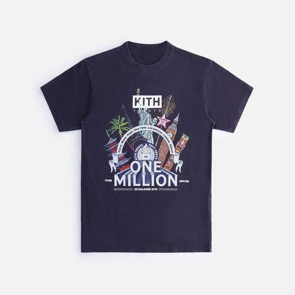 

kitt treats million vintage tee thread round neck half sleeve summer, White;black