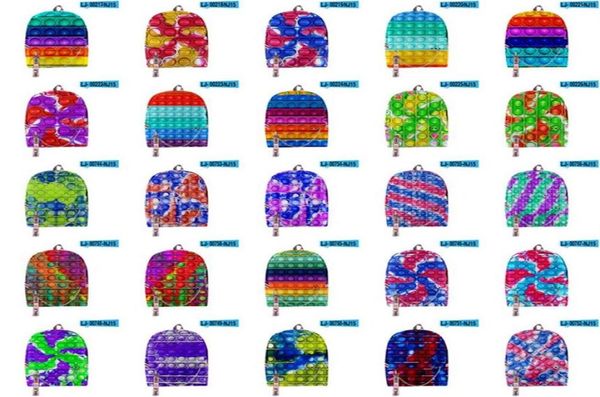 

25 colors backpack anime 3d digital rainbow backpack teenager push bubble printed back to school bookbag548g550a256s9279720
