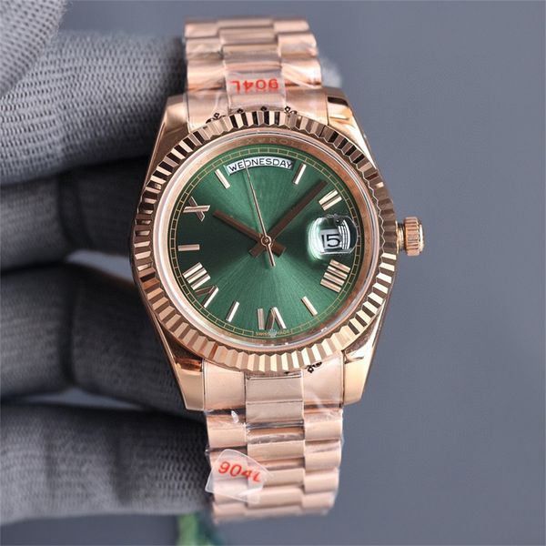 

with original box high-quality watch 41mm 8k white gold movement automatic mens gd bracelet men's watches 2024, Slivery;brown