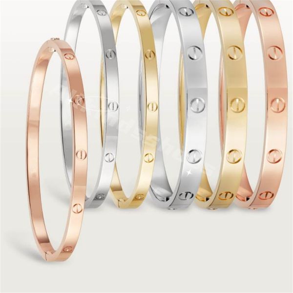

men bracelet designer bracelet women clover bracelet stainless steel silver-plated metal 4mm and 6mm two bracelets hard body bracelet withou, Black