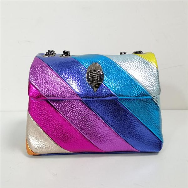 

kurt geiger bag rainbow women handbag jointing colorful cross body bag patchwork clutch255i