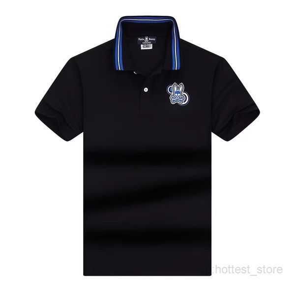 

psycho bunny polo designer mens luxury brand high-quality knitted shirt high street printed clothing sports quick drying t asian size m-xxxl, White;black