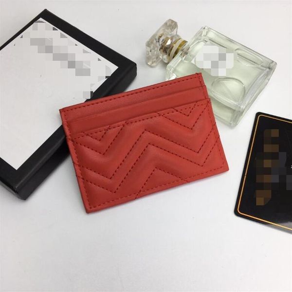 

designer card holder men womens cards holders black lambskin mini wallets coin purse pocket interior slot pockets genuine leather 2516, Brown;gray