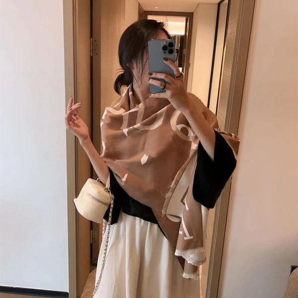 

designer brand women's new scarf fashion trend versatile, Blue;gray