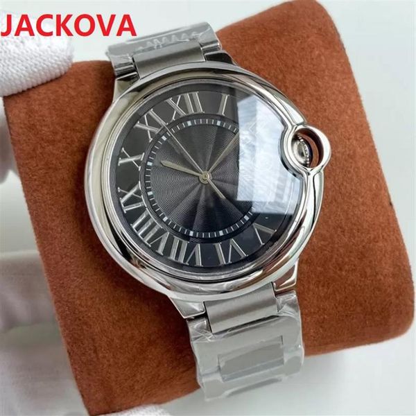 

mens roman dial 42mm automatic mechanical watches for men wristwatches classic business festival gift 904l stainless steel self-wi263f, Slivery;brown