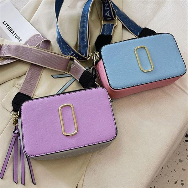 

designer women bags new 2022 contrast color small square bag trend letter single shoulder messenger bags whole 20-12-7cm237h, Red;black