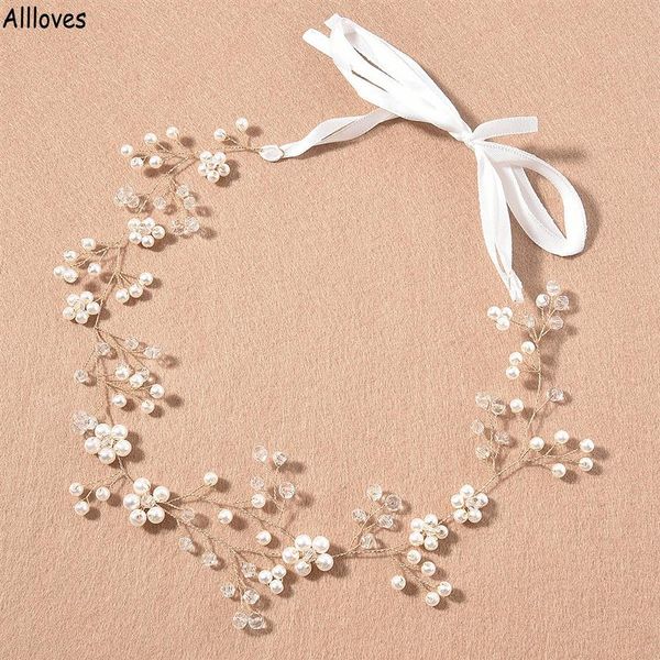 

trendy rhinestones beaded bridal headpieces tiara for wedding chic headband hair accessories prom party women headwear jewelry bri214n, Silver