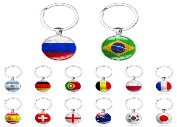 

world cup football keychain country flag soccer fans key chains men buckle souvenir gift key chain9825867, Silver