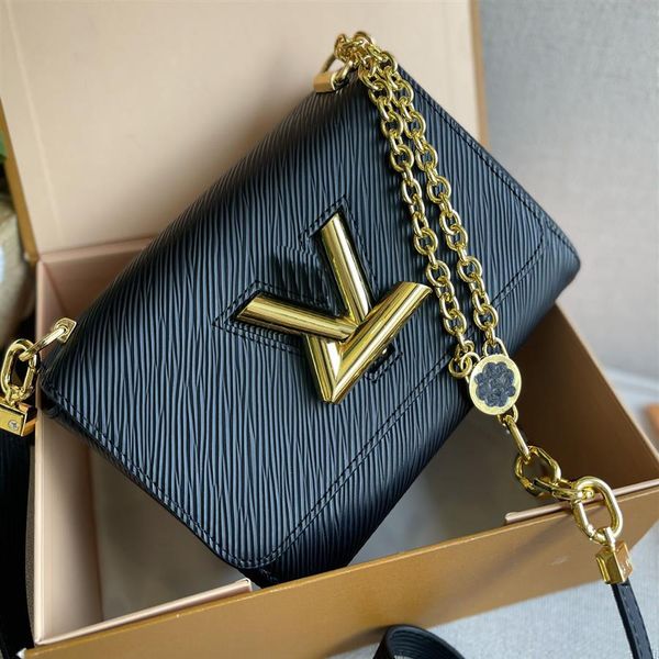 

designer shoulder bag popular bags leather small square designers bag metal long chain v shaped buckle simple fashion2167