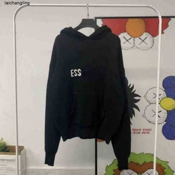 

fashion ess designer hoody hoodie men's hoodies sweatshirts hoodie men ential knitted sweater zipper letter long sleeve sweatshirt loos, White;black
