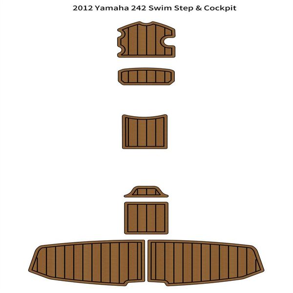 

2012 yamaha 242 swim platform cockpit pad boat eva foam faux teak deck floor mat2750