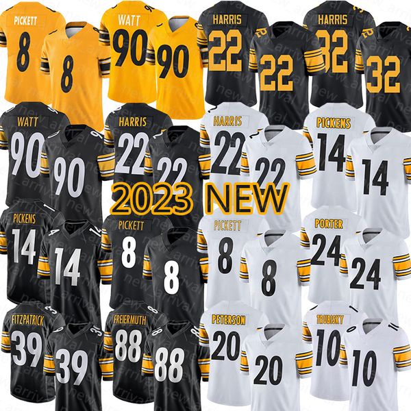 

t.j. watt football jersey najee harris kenny pickett man minkah fitzpatrick george pickens pat freiermuth patrick peterson joey porter jr. m, Black;red