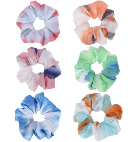 

tiedyed hairbands scrunchies women baby girls colorful cloth hair ring circle hairband fixed hair for girls scrunchy party gifts 9633583, Slivery;white