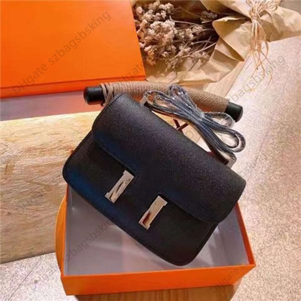 

high-end leather one shoulder crossbody bag women's handbag purse fashion brand metal buckle stewardess bag classic luxury all-in-one t