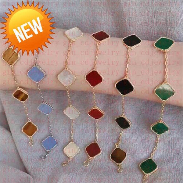 

designer classic lucky clover bracelet rose gold plated ladies and girls valentines day mothers day engagement jewelry fade 259y, Golden;silver