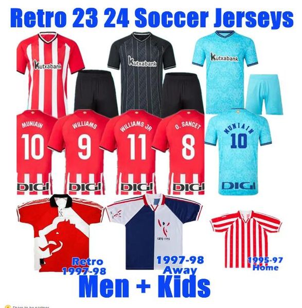 

23 24 club bilbao soccer jerseys berenguer 2023 muniain athletic williams jr football shirt raul garcia villalibre sancet unai simon retro 9, Black;yellow