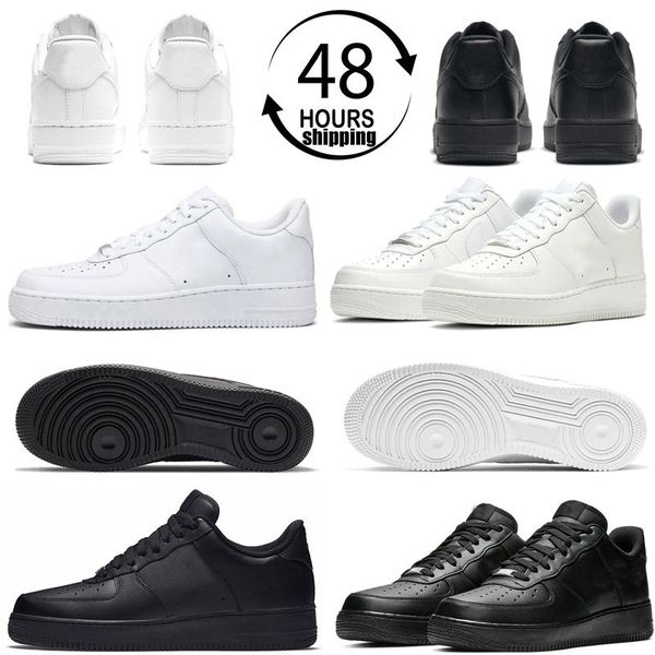 

classic running shoes af1 triple white black low mens designer sneakers shadow utility wheat casual womens trainers sports eur 36-45