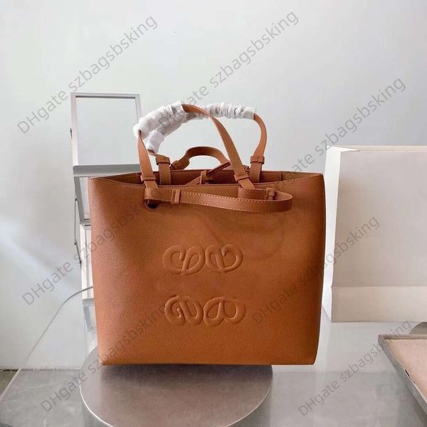 

high-end leather shopping bag designer handbag new lowe book large capacity tote bag women's fashion brand going out commuting shoulder