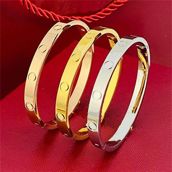 

gold bangle bracelets for women large wrist with charms fashion whole jewelris luxury silver jewlery designer bangle elegant t244s, Black