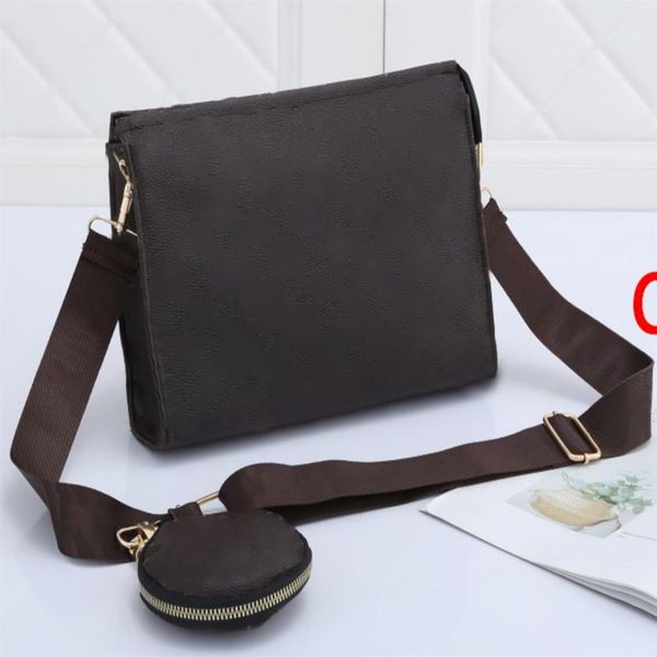 

brand designer messenger bag women men crossbody shoulder bags classic pu 2pcs sets coin purses 2336237r