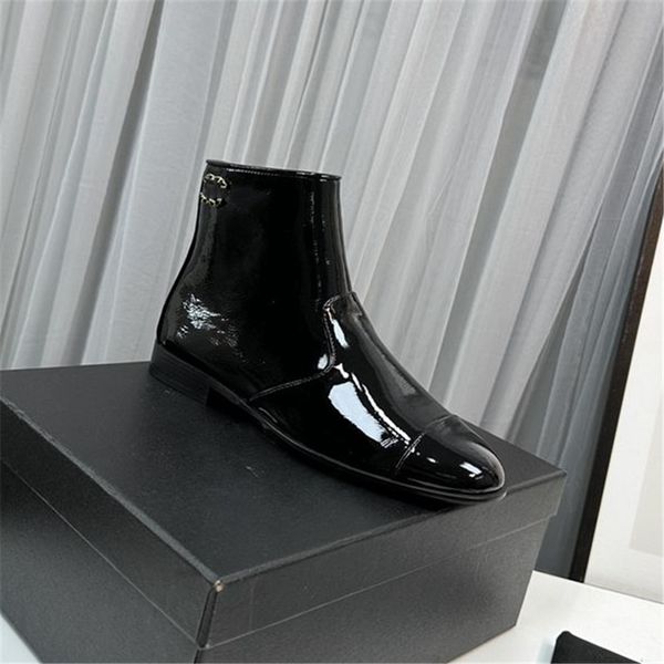 

luxury design boots 2023 channel fashion women's work decoration snow skid anti slip knight boots martin boots casual socks boots 06-02, Black