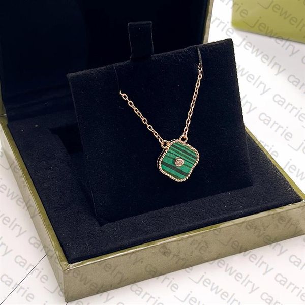 

designer pendant necklaces beautiful necklace clover stone gift wedding for woman jewelry 8 color 76i, Silver