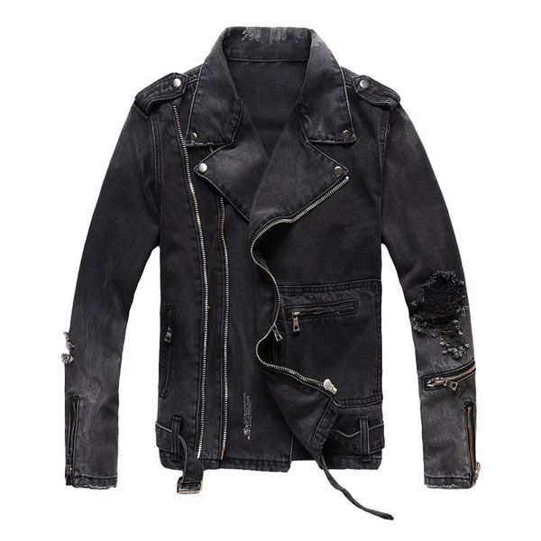 

mens high street jackets fashion denim coat black blue casual hip hop designer jacket for male size m-4xl2522, Black;brown